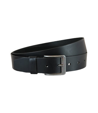 Landley Casual Leren Jeans Riem - Dames / Heren - Broekriem - Echt Leer - Zwart