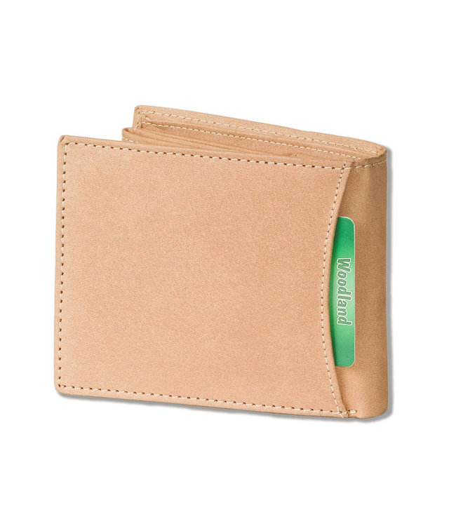 Woodland Heren Portemonnee Leer Billfold - RFID anti skim - Beige
