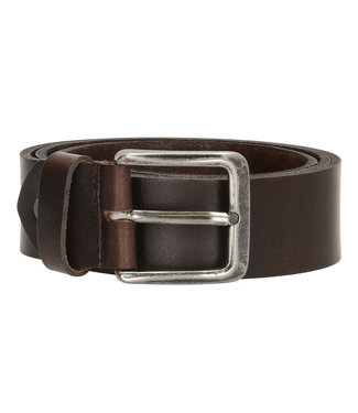 Old West Lubbock Leren Riem voor Dames en Heren - Unisex Broekriem - Breedte 4 cm - Echt Leer - Bruin