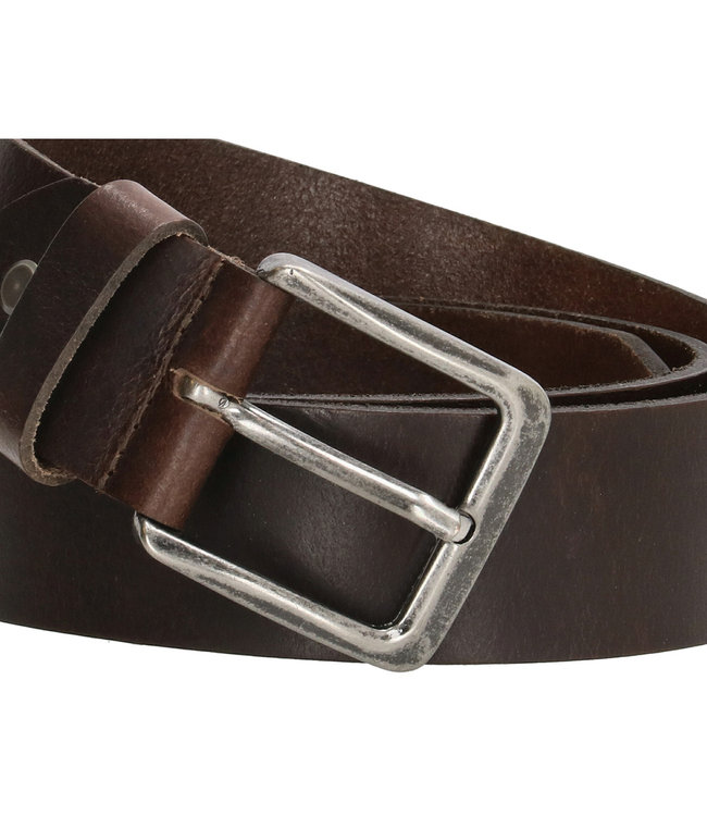 Old West Lubbock Leren Riem voor Dames en Heren - Unisex Broekriem - Breedte 4 cm - Echt Leer - Bruin