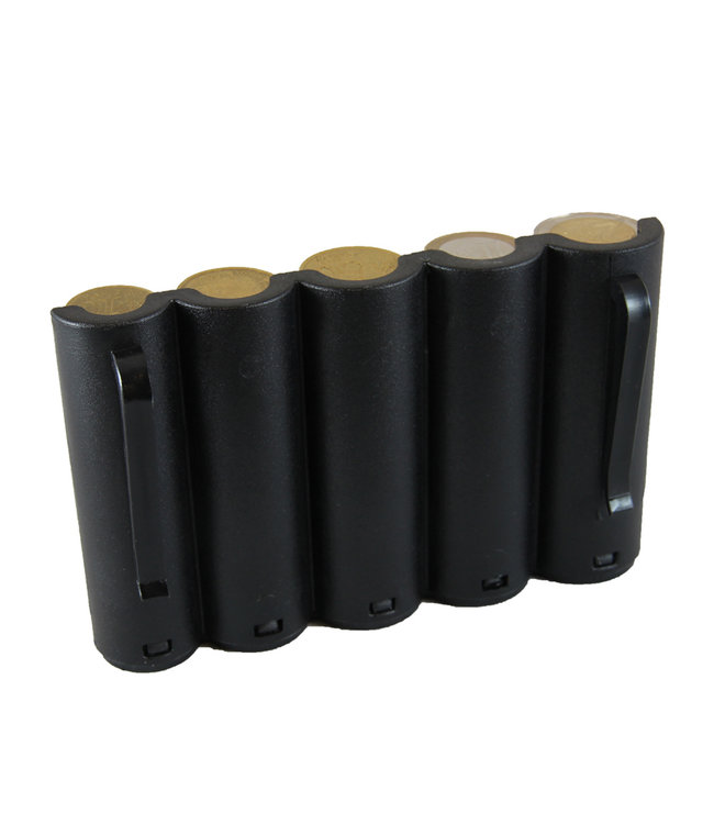 Houtkamp Horeca Eurokit Munthouder - 5 tubes - Zwart