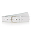 Timbelt Leren XXXL riem - Dames en Heren - 4 cm breed - Maat 145 - Totale lengte 160 cm - Wit