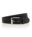 Timbelt Leren Unisex Riem - Riemstrook 3,5 cm breed - Casual Look - Echt Leer - Zwart