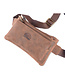 WILD WOODS Moderne Leren Heuptas met 3 ritsen Compact – Fanny Pack - Buffelleer - Vintage Bruin