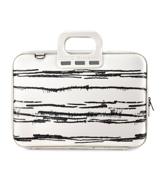 Bombata Laptoptas Black&White - 15 / 16 inch - Wit