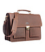 WILD WOODS Leren Briefcase Aktetas met 15,6 inch Laptopvak – Business Laptoptas – Buffelleer - Vintage Donkerbruin
