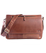 WILD WOODS Leren Laptop Messenger Bag Unisex Schoudertas – 15,6 inch Laptoptas – Oil Pull-up Leer - Cognac