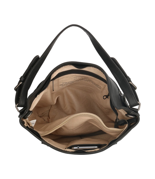 Micmacbags Colorado Dames Schoudertas Zwart Houtkamp Lederwaren