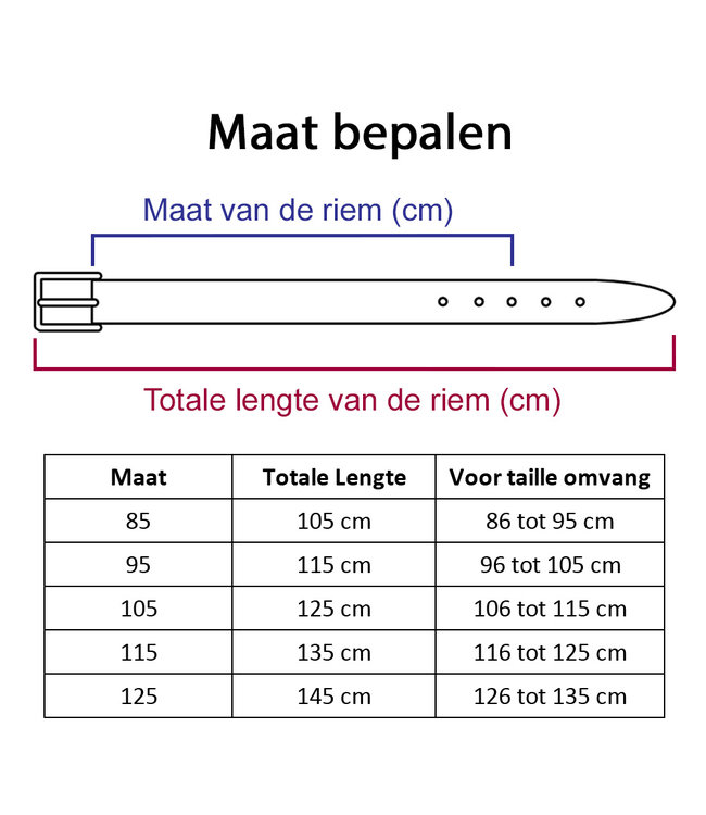 Timbelt Leren Jeans Riem - Dames en Heren - 40601 - Riemstrook 4 cm - Echt Leer - Blauw