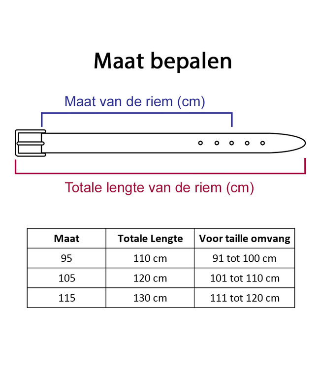 Old West Leren Geperforeerde Sleufjes Riem voor Dames en Heren - Echt Leer - Gestikte Rand - Riemstrook 4 cm breed - Cognac