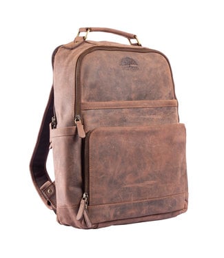 WILD WOODS Unisex Laptop Rugtas 15,6 inch Leer - Donkerbruin