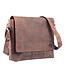 WILD WOODS Leren Messenger Bag XL - Dames en Heren Documententas / Schoudertas - Met Tabletvak - Vintage Buffelleer - Donkerbruin