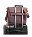 WILD WOODS Leren Messenger Bag XL - Dames en Heren Documententas / Schoudertas - Met Tabletvak - Vintage Buffelleer - Donkerbruin