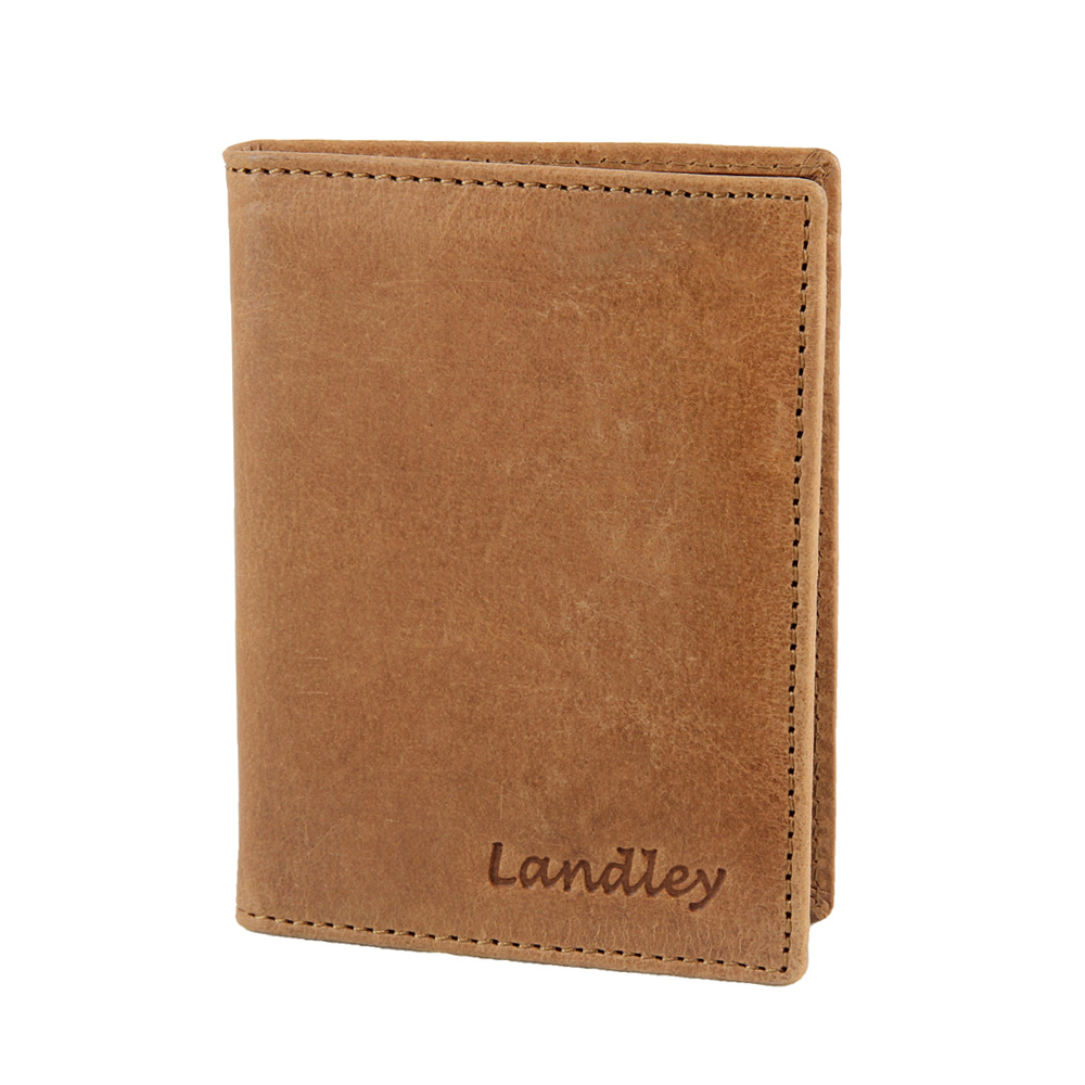Landley Creditcardetui Pasjeshouder Compact 10 pasjes - - Bruin - Houtkamp Lederwaren
