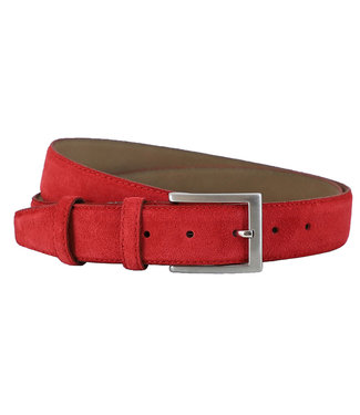Houtkamp Suede Leren Unisex Riem - Rood Houtkamp Suede Leren Unisex Riem - Rood