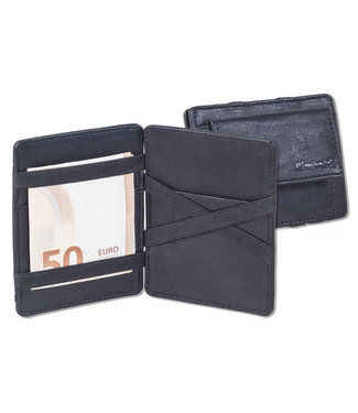 Rimbaldi Magic Wallet Portemonnee Heren RFID – Leer – Zwart