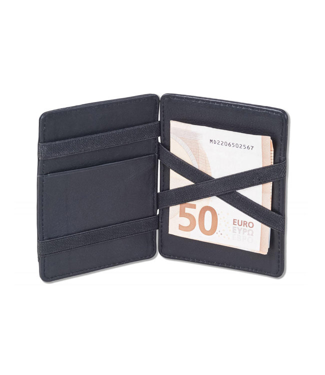 Rimbaldi Magic Wallet Portemonnee Heren – RFID anti-skim – Leer – Zwart