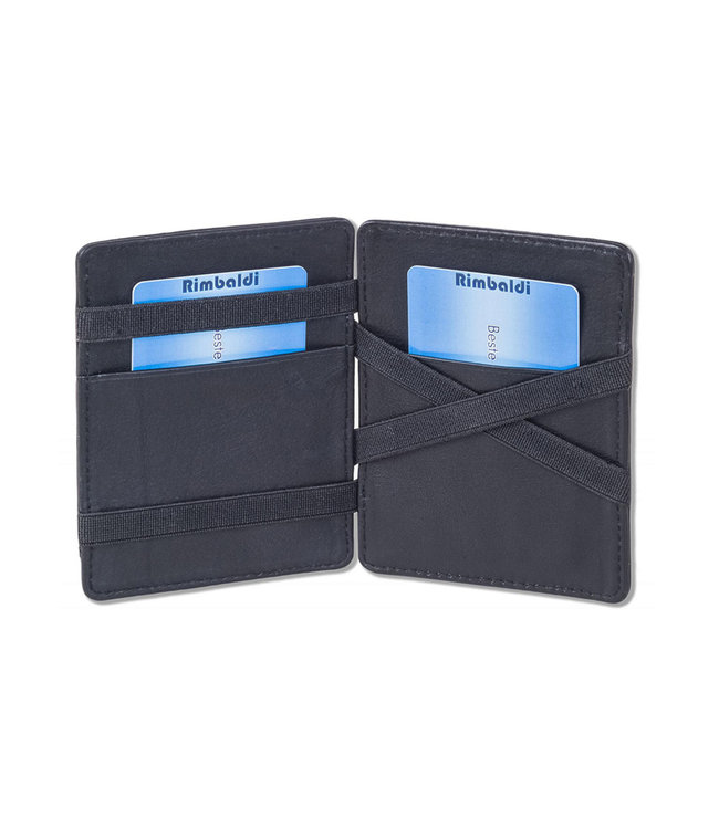 Rimbaldi Magic Wallet Portemonnee Heren – RFID anti-skim – Leer – Zwart