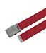 Landley Elastische Canvas Riem met Metalen Schuifgesp - Stretch - Koppelriem - Dames / Heren - Unisex - Rood