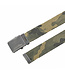 Landley Elastische Canvas Riem met Metalen Schuifgesp - Stretch - Koppelriem - Dames / Heren - Unisex - Camouflage