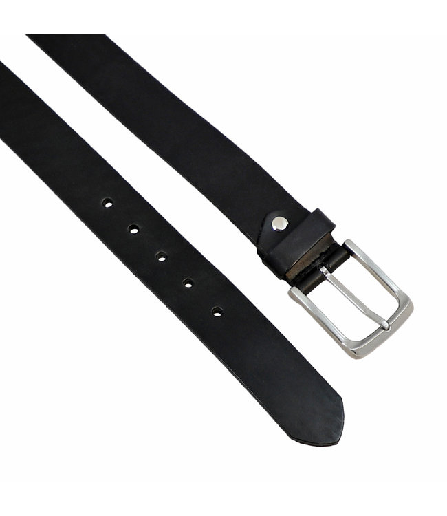 Houtkamp Leren Casual Heren Riem - 38 mm - Jeans Riem - Vintage Look - Zwart
