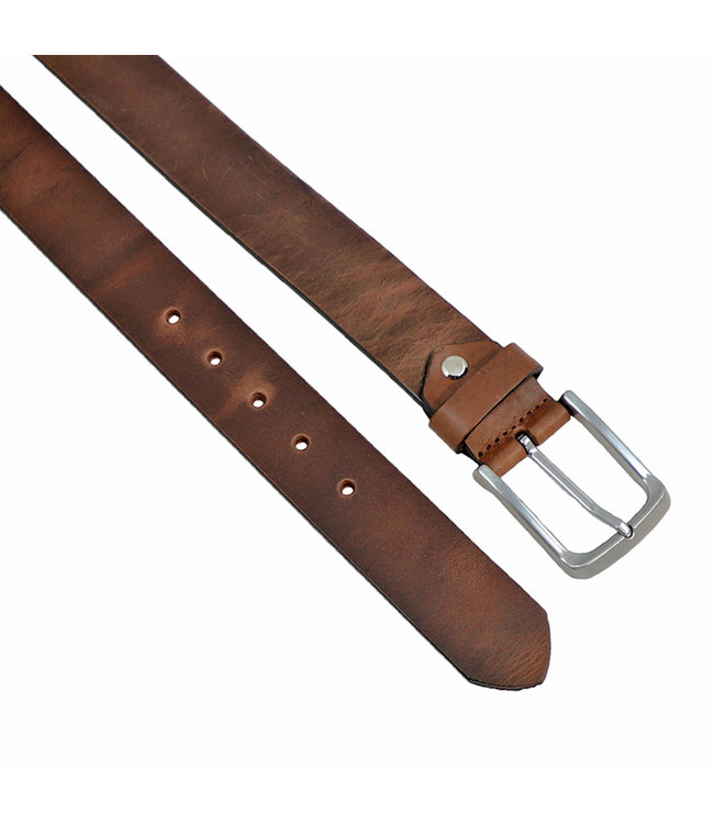 Houtkamp Leren Casual Heren Riem - 38 mm - Jeans Riem - Vintage Look - Bruin