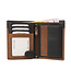 Landley Leren Billfold Unisex Portemonnee Staand - Hunter Leer - Dames en Heren - Bruin Duo-tone