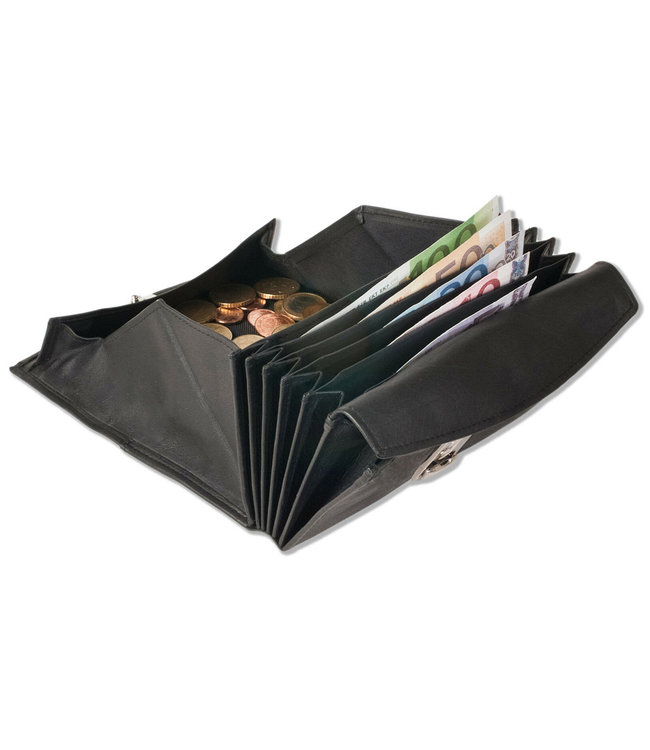 Rimbaldi Horeca Portemonnee Leer – Koopmansbeurs / Kelnerbeurs - Zwart