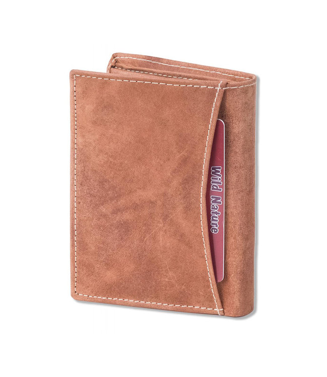 Wild Nature Hoge Billfold Portemonnee RFID Leer Cognac