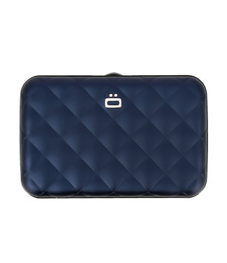 Ögon Designs Quilted Button Dames Pasjeshouder - Navy Blauw