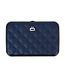 Ögon Designs Quilted Button Dames Creditcardhouder - RFID - 10 pasjes - Navy Blauw