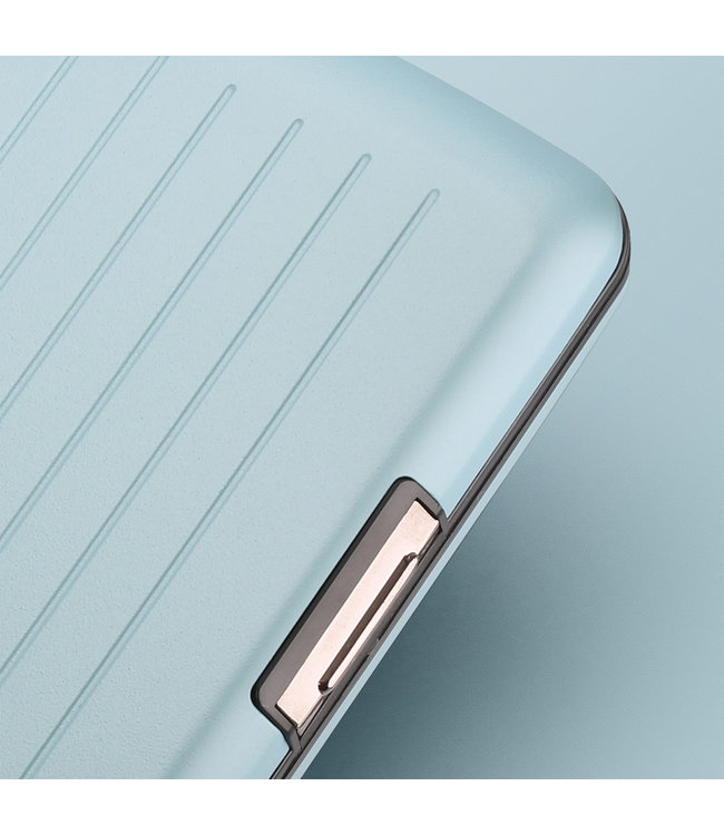 Ögon Designs Stockholm V2.0 Aluminium Creditcardhouder - RFID - Mat - Arctic Blauw