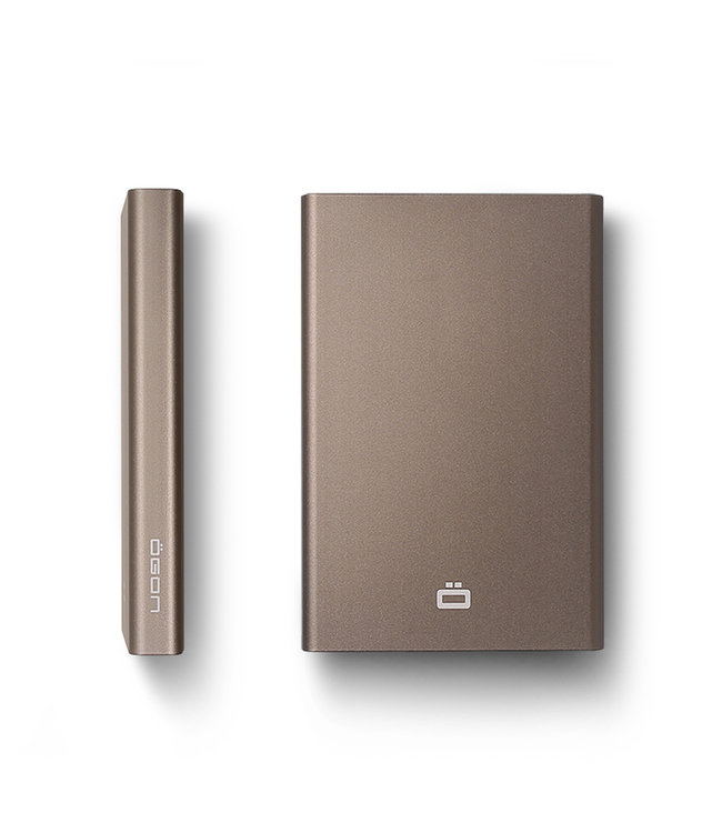 Ögon Designs Slider Pasjeshouder - 6 pasjes - Aluminium Creditcardhouder - RFID Anti-Skim - Bamboe Print