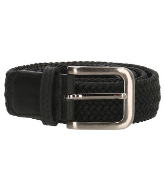 Hide & Stitches Elastische Stretch Riem - Zwart
