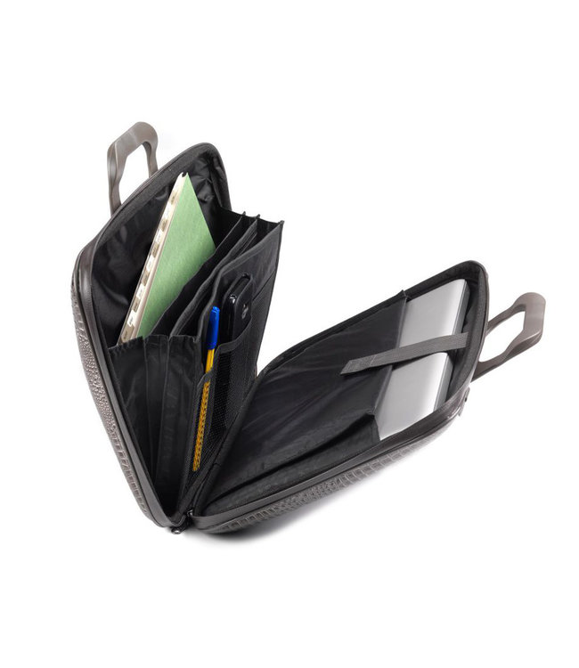 Bombata Shiny Cocco 15 inch Laptoptas - Dames - 15,6" - Glimmende Krokoprint - Blauw