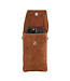 Landley Leren Dames Telefoontasje - Klein Schoudertasje - Phone Wallet - Antique Vintage Leer - Cognac