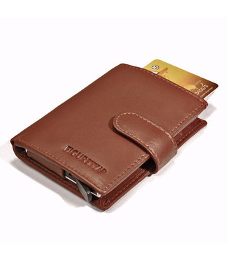 Figuretta Leren Card Protector met RFID bescherming Cognac