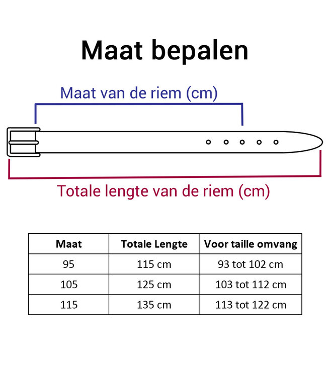 Houtkamp Leren Casual Unisex Riem - 38 mm - Dames en Heren - Jeans Riem - Wit
