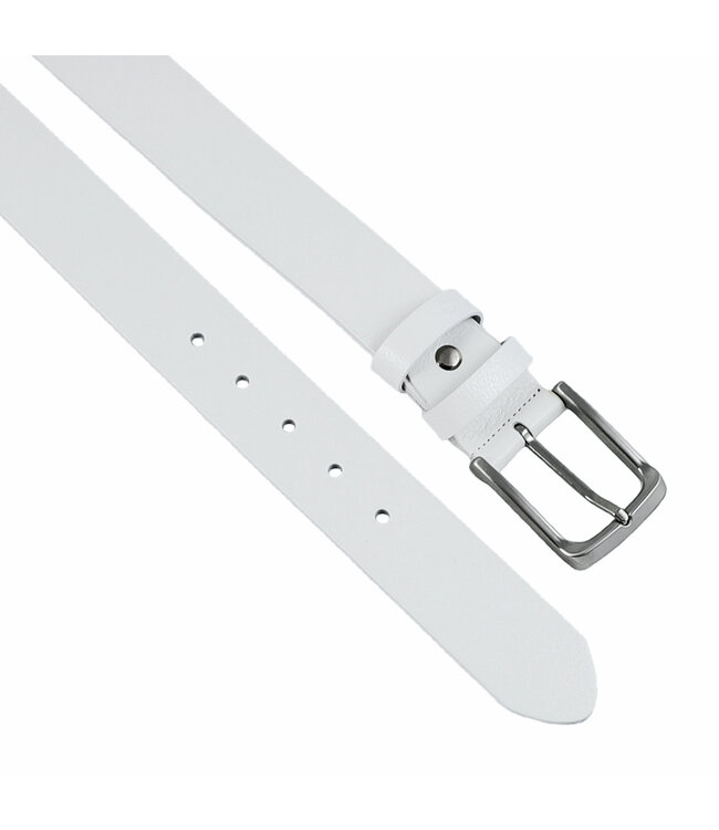 Houtkamp Leren Casual Unisex Riem - 38 mm - Dames en Heren - Jeans Riem - Wit