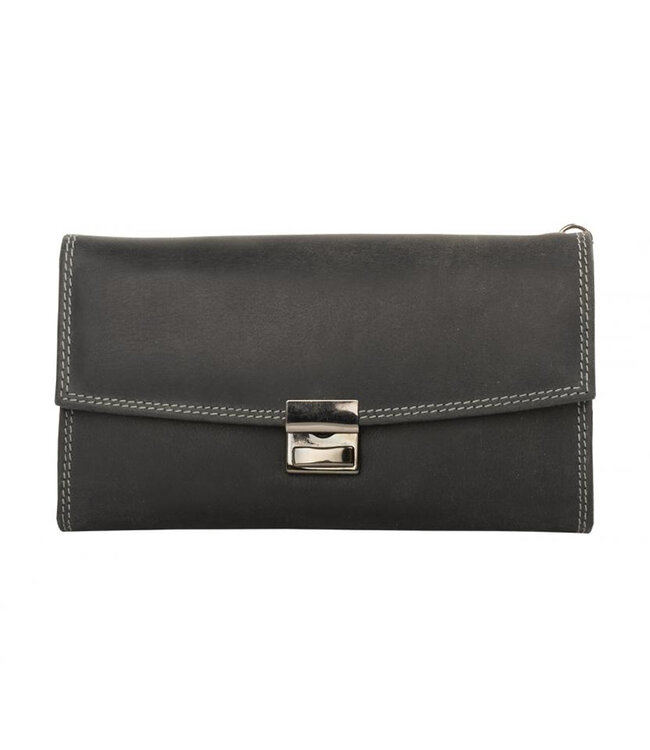 Landley Horeca Portemonnee + Holster Set - Inclusief Ketting - Robuust Hunter Leer - Zwart