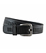 Houtkamp Unisex Geperforeerde Riem Leer - Zwart