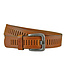 Houtkamp Unisex Geperforeerde Riem Leer - Cognac