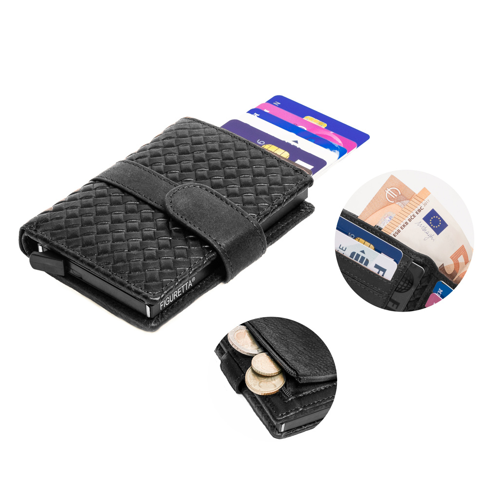 DUDU herenportemonnee met geldclip, kleine slanke compacte portemonnee met RFID-bescherming, creditcardhouder en ritssluiting aan de achterkant DUDU herenportemonnee met geldclip, kleine slanke compacte portemonnee met RFID-bescherming, creditcardhouder en ritssluiting aan de achterkant