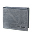 Wild Nature Leren Billfold Portemonnee Heren - Donker grijs