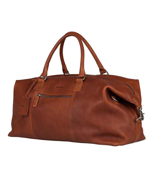 BURKELY Antique Avery Weekender Leren Weekendtas Unisex Reistas - Cognac