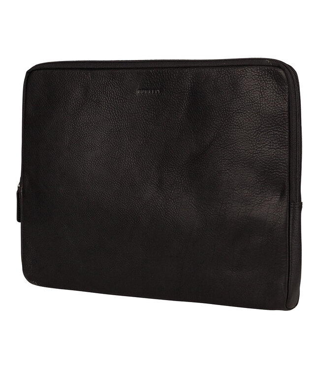 BURKELY Antique Avery Leren 15.6 inch Universele Laptophoes Sleeve - Zwart
