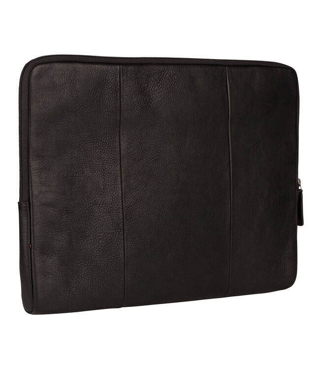 BURKELY Antique Avery Leren 15.6 inch Universele Laptophoes Sleeve - Zwart