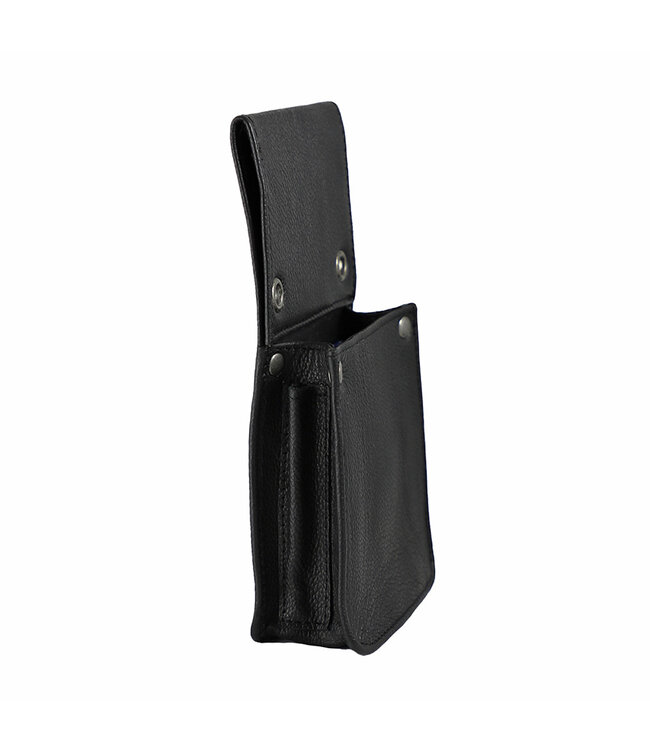 Houtkamp Leren Horeca Handterminal Holster - Riem Holster voor Handheld of Smartphone - Robuust Nappa Leer - Zwart