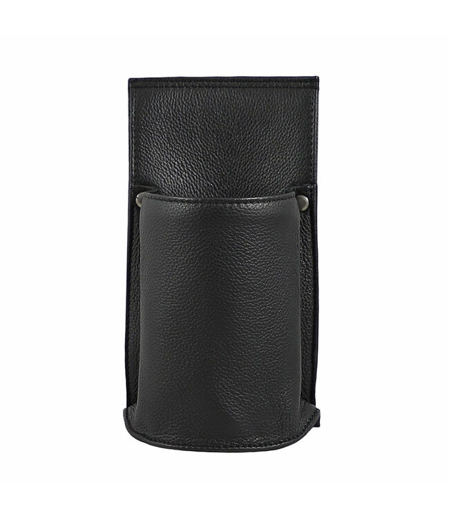 Houtkamp Leren Horeca Poetsdoekholster - Riem Holster voor Poetsdoek - Robuust Nappa Leer - Zwart