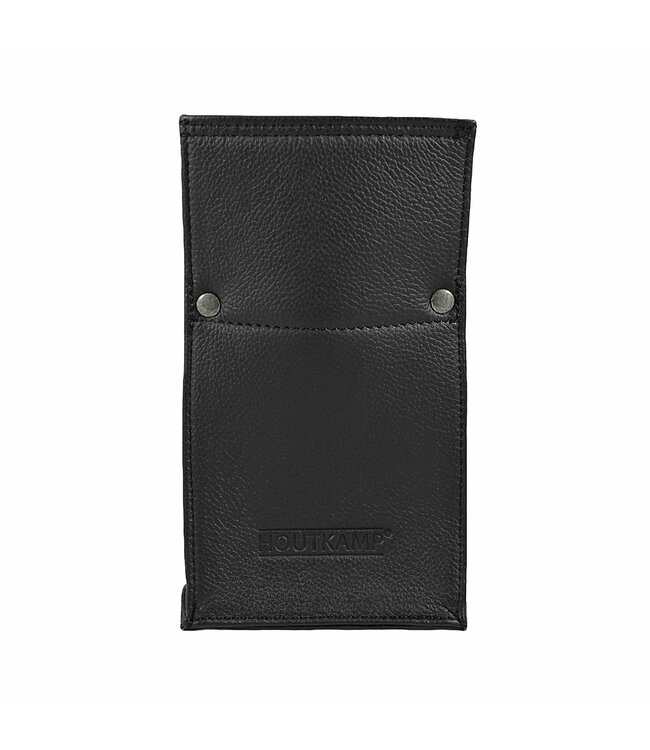 Houtkamp Leren Horeca Poetsdoekholster - Riem Holster voor Poetsdoek - Robuust Nappa Leer - Zwart